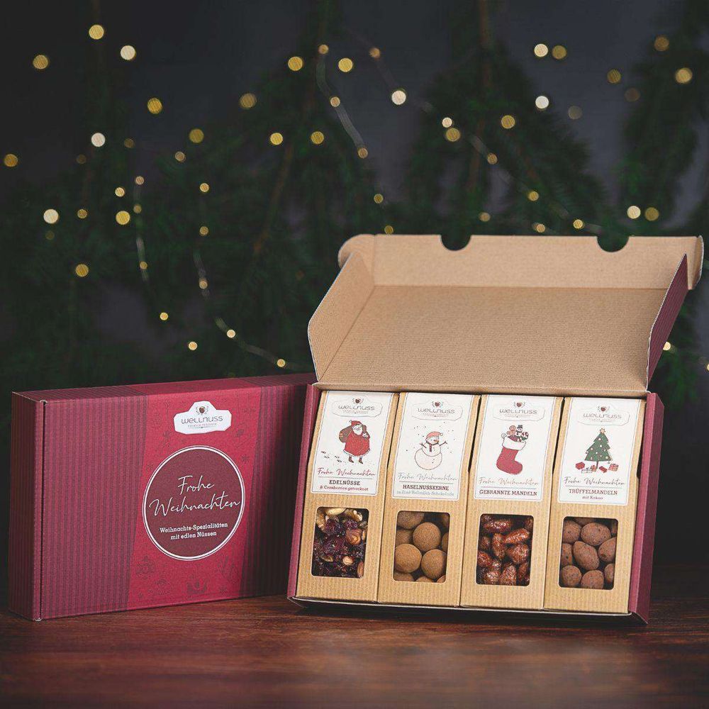 Roter Weihnachts-Geschenkkarton