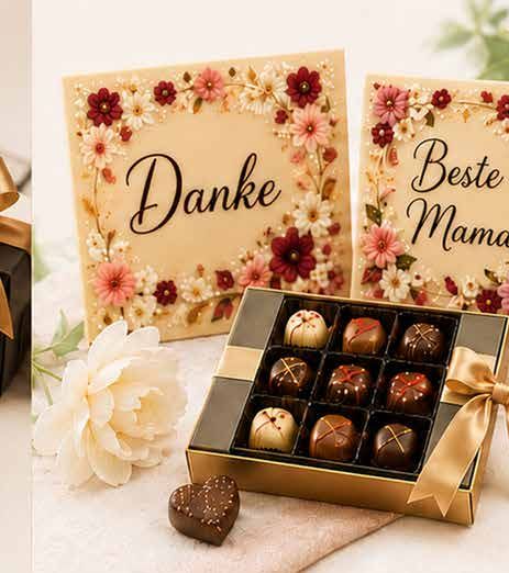 Pralinenschachtel mit Danke-Karte